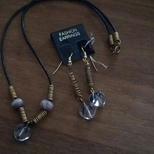 Necklace and earrings